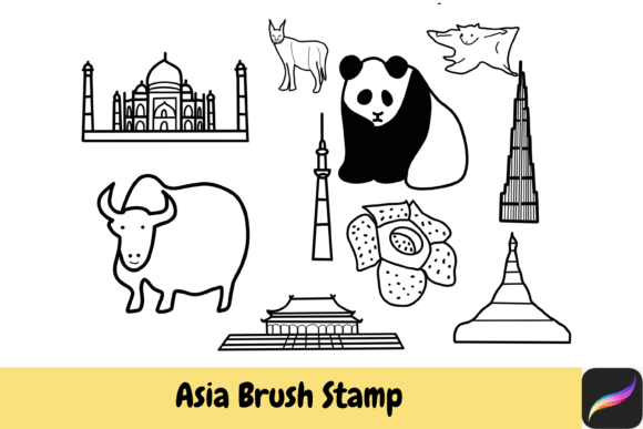 Asia Brush Stamps Procreate IPAD: Your Digital Toolkit for Eastern Motifs