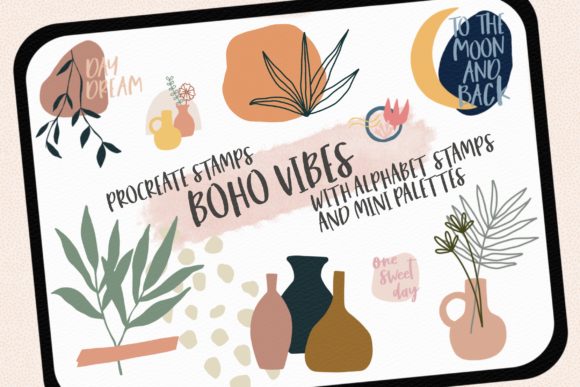 Bring Natural Artistry to Your Canvas with Procreate Stamps Boho Vibes