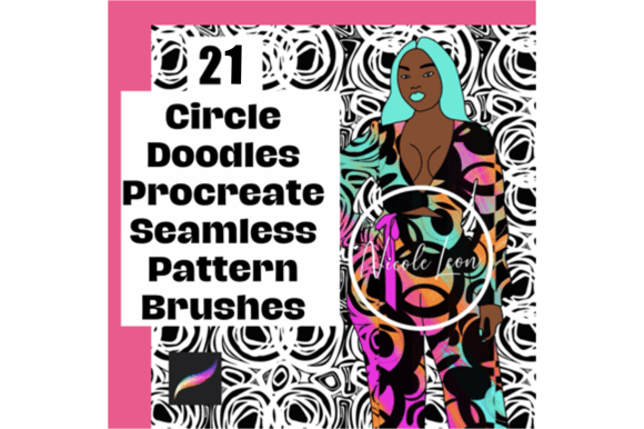 Circles Doodles Procreate Brushes: Creative Stamps for iPad Design