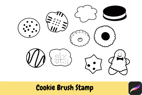 Cookie Brush Stamps Procreate IPAD: Sweeten Your Digital Designs