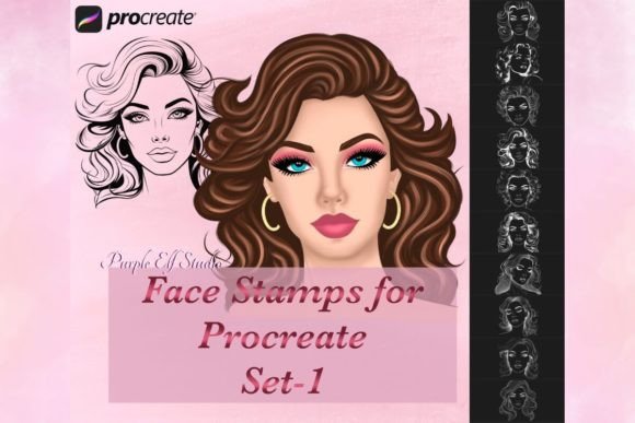 Effortless Character: Mastering Face Illustrations with Procreate Stamps