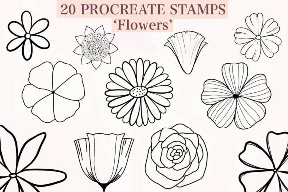 Elevate Your Digital Art with Flowers Procreate Stamp Brushes