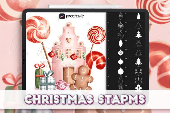 Fast Holiday Designs: Procreate Christmas Stamps