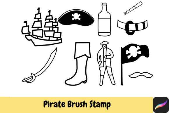 Pirate Brush Stamps Procreate IPAD: Unleash Your Creative Vision