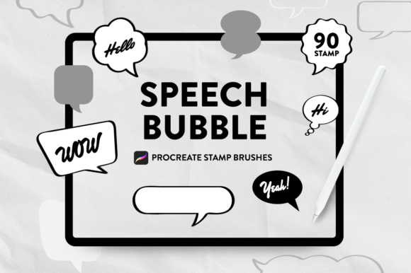 Speech Bubble Brushes Stamp Procreate: Injecting Voice into Your Visuals