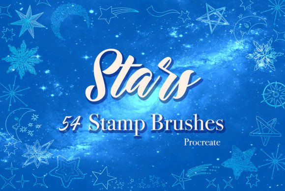 Star Stamps Brushes for Procreate: Instant Cosmic Sparkle