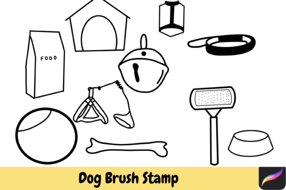 Unleash Your Creativity with Dog Hand Drawn Brush Stamps