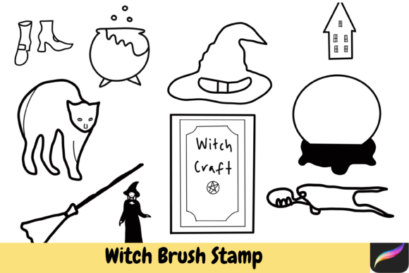 Witch Halloween Brush Stamps Procreate: A Creative Toolkit for Spooky Season